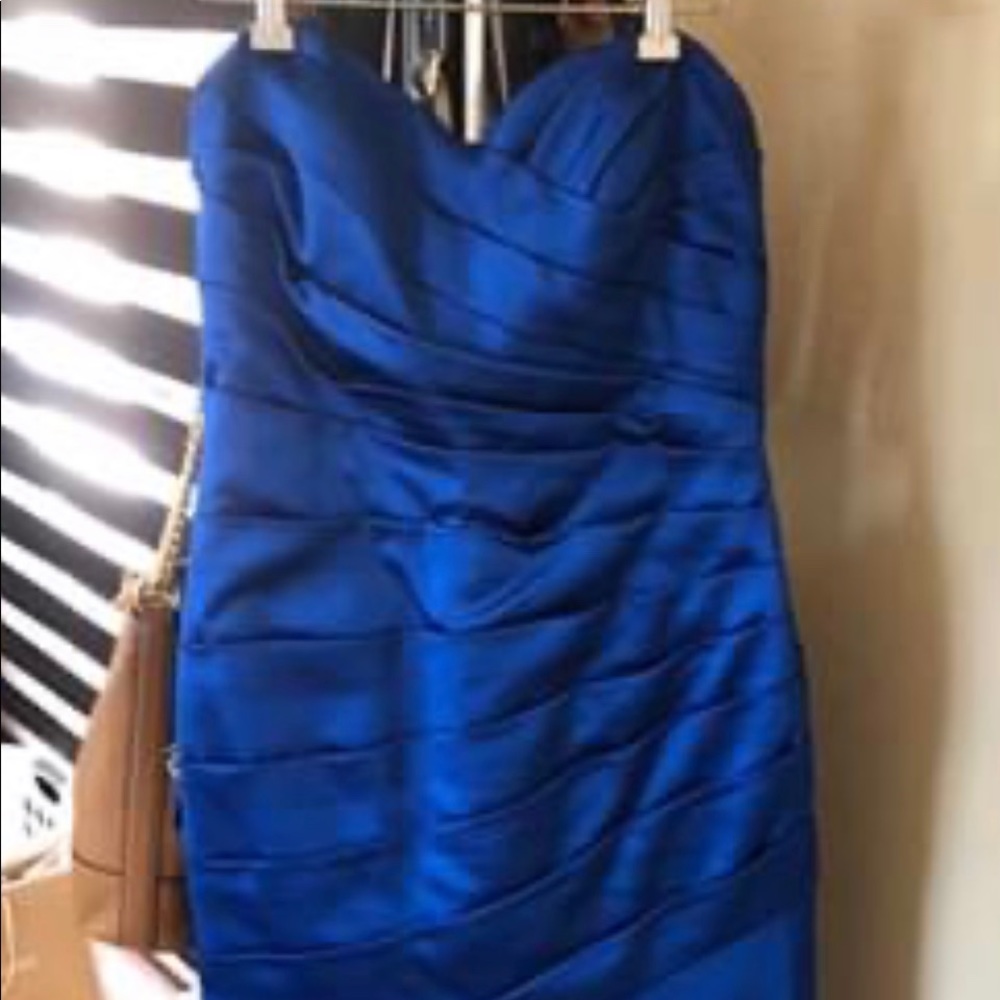 Elegant gala dress royal blue